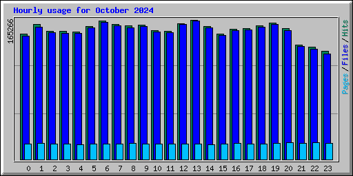 Hourly usage for October 2024